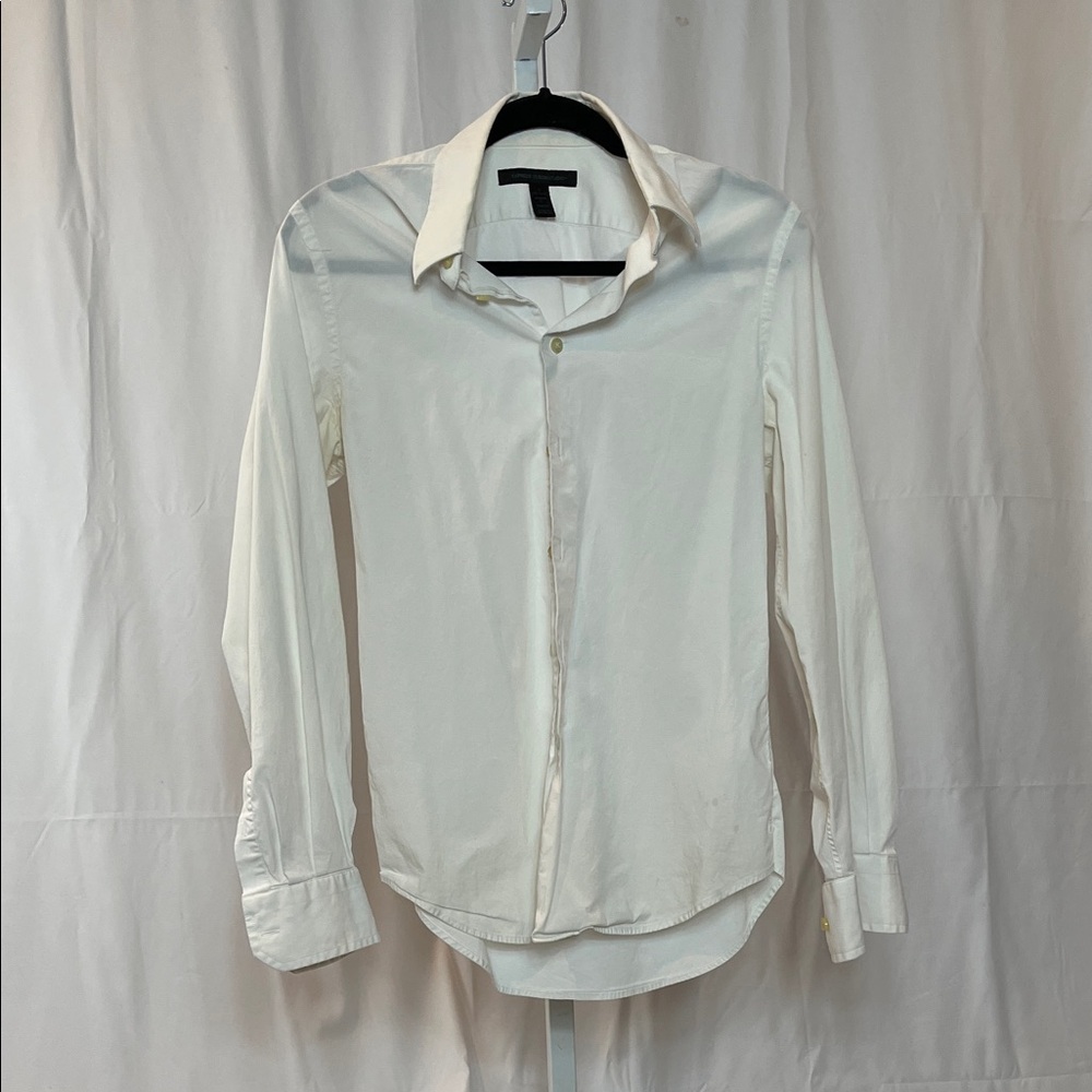 Express Design Studio White Stretch Shirt